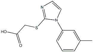 2-{[1-(3-methylphenyl)-1H-imidazol-2-yl]sulfanyl}acetic acid Struktur