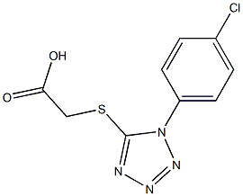 2-{[1-(4-chlorophenyl)-1H-1,2,3,4-tetrazol-5-yl]sulfanyl}acetic acid Struktur