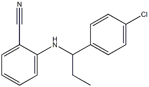 2-{[1-(4-chlorophenyl)propyl]amino}benzonitrile Struktur