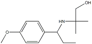 2-{[1-(4-methoxyphenyl)propyl]amino}-2-methylpropan-1-ol Struktur