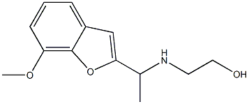 2-{[1-(7-methoxy-1-benzofuran-2-yl)ethyl]amino}ethan-1-ol Struktur