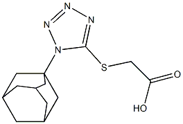 2-{[1-(adamantan-1-yl)-1H-1,2,3,4-tetrazol-5-yl]sulfanyl}acetic acid Struktur