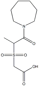 2-{[1-(azepan-1-yl)-1-oxopropane-2-]sulfonyl}acetic acid Struktur