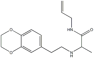 2-{[2-(2,3-dihydro-1,4-benzodioxin-6-yl)ethyl]amino}-N-(prop-2-en-1-yl)propanamide Struktur