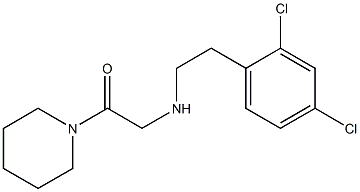 2-{[2-(2,4-dichlorophenyl)ethyl]amino}-1-(piperidin-1-yl)ethan-1-one Struktur