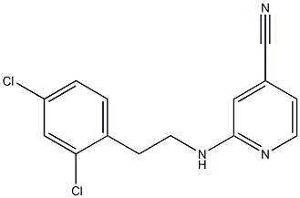 2-{[2-(2,4-dichlorophenyl)ethyl]amino}pyridine-4-carbonitrile Struktur