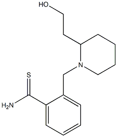 2-{[2-(2-hydroxyethyl)piperidin-1-yl]methyl}benzenecarbothioamide Struktur