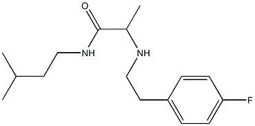 2-{[2-(4-fluorophenyl)ethyl]amino}-N-(3-methylbutyl)propanamide Struktur