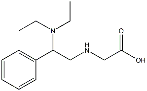 2-{[2-(diethylamino)-2-phenylethyl]amino}acetic acid Struktur