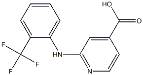 2-{[2-(trifluoromethyl)phenyl]amino}pyridine-4-carboxylic acid Struktur