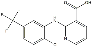 2-{[2-chloro-5-(trifluoromethyl)phenyl]amino}pyridine-3-carboxylic acid Struktur