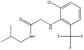 2-{[2-chloro-6-(trifluoromethyl)phenyl]amino}-N-(2-methylpropyl)acetamide Struktur