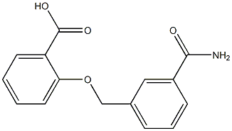 2-{[3-(aminocarbonyl)benzyl]oxy}benzoic acid Struktur