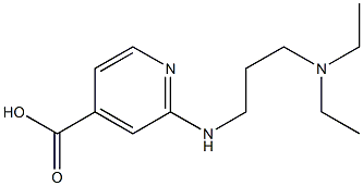 2-{[3-(diethylamino)propyl]amino}pyridine-4-carboxylic acid Struktur