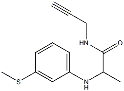 2-{[3-(methylsulfanyl)phenyl]amino}-N-(prop-2-yn-1-yl)propanamide Struktur