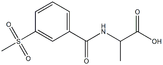 2-{[3-(methylsulfonyl)benzoyl]amino}propanoic acid Struktur