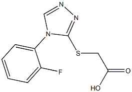 2-{[4-(2-fluorophenyl)-4H-1,2,4-triazol-3-yl]sulfanyl}acetic acid Struktur