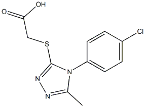 2-{[4-(4-chlorophenyl)-5-methyl-4H-1,2,4-triazol-3-yl]sulfanyl}acetic acid Struktur