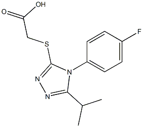 2-{[4-(4-fluorophenyl)-5-(propan-2-yl)-4H-1,2,4-triazol-3-yl]sulfanyl}acetic acid Struktur