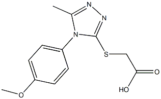 2-{[4-(4-methoxyphenyl)-5-methyl-4H-1,2,4-triazol-3-yl]sulfanyl}acetic acid Struktur