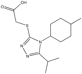 2-{[4-(4-methylcyclohexyl)-5-(propan-2-yl)-4H-1,2,4-triazol-3-yl]sulfanyl}acetic acid Struktur