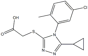 2-{[4-(5-chloro-2-methylphenyl)-5-cyclopropyl-4H-1,2,4-triazol-3-yl]sulfanyl}acetic acid Struktur