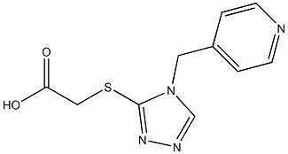 2-{[4-(pyridin-4-ylmethyl)-4H-1,2,4-triazol-3-yl]sulfanyl}acetic acid Struktur