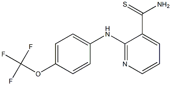 2-{[4-(trifluoromethoxy)phenyl]amino}pyridine-3-carbothioamide Struktur