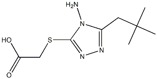 2-{[4-amino-5-(2,2-dimethylpropyl)-4H-1,2,4-triazol-3-yl]sulfanyl}acetic acid Struktur