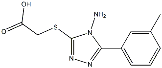 2-{[4-amino-5-(3-methylphenyl)-4H-1,2,4-triazol-3-yl]sulfanyl}acetic acid Struktur