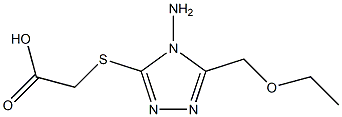 2-{[4-amino-5-(ethoxymethyl)-4H-1,2,4-triazol-3-yl]sulfanyl}acetic acid Struktur