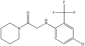 2-{[4-chloro-2-(trifluoromethyl)phenyl]amino}-1-(piperidin-1-yl)ethan-1-one Struktur