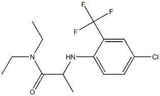 2-{[4-chloro-2-(trifluoromethyl)phenyl]amino}-N,N-diethylpropanamide Struktur