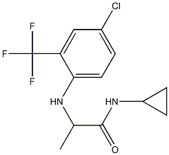 2-{[4-chloro-2-(trifluoromethyl)phenyl]amino}-N-cyclopropylpropanamide Struktur