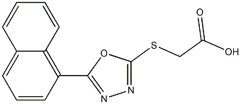 2-{[5-(naphthalen-1-yl)-1,3,4-oxadiazol-2-yl]sulfanyl}acetic acid Struktur