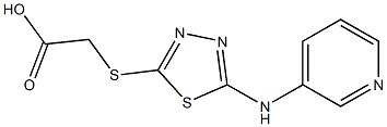 2-{[5-(pyridin-3-ylamino)-1,3,4-thiadiazol-2-yl]sulfanyl}acetic acid Struktur