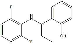 2-{1-[(2,6-difluorophenyl)amino]propyl}phenol Struktur