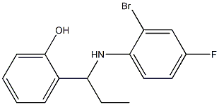 2-{1-[(2-bromo-4-fluorophenyl)amino]propyl}phenol Struktur