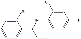 2-{1-[(2-chloro-4-fluorophenyl)amino]propyl}phenol Struktur