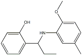 2-{1-[(2-methoxy-5-methylphenyl)amino]propyl}phenol Struktur