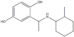 2-{1-[(2-methylcyclohexyl)amino]ethyl}benzene-1,4-diol Struktur