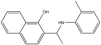 2-{1-[(2-methylphenyl)amino]ethyl}naphthalen-1-ol Struktur