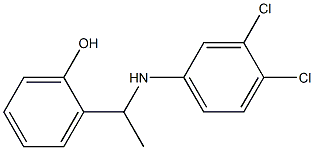 2-{1-[(3,4-dichlorophenyl)amino]ethyl}phenol Struktur