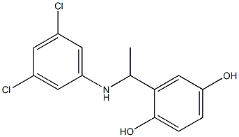 2-{1-[(3,5-dichlorophenyl)amino]ethyl}benzene-1,4-diol Struktur