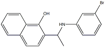 2-{1-[(3-bromophenyl)amino]ethyl}naphthalen-1-ol Struktur