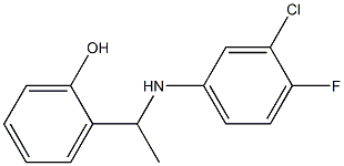 2-{1-[(3-chloro-4-fluorophenyl)amino]ethyl}phenol Struktur