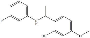 2-{1-[(3-iodophenyl)amino]ethyl}-5-methoxyphenol Struktur