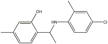 2-{1-[(4-chloro-2-methylphenyl)amino]ethyl}-5-methylphenol Struktur