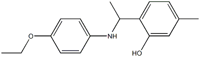 2-{1-[(4-ethoxyphenyl)amino]ethyl}-5-methylphenol Struktur