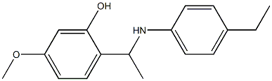 2-{1-[(4-ethylphenyl)amino]ethyl}-5-methoxyphenol Struktur